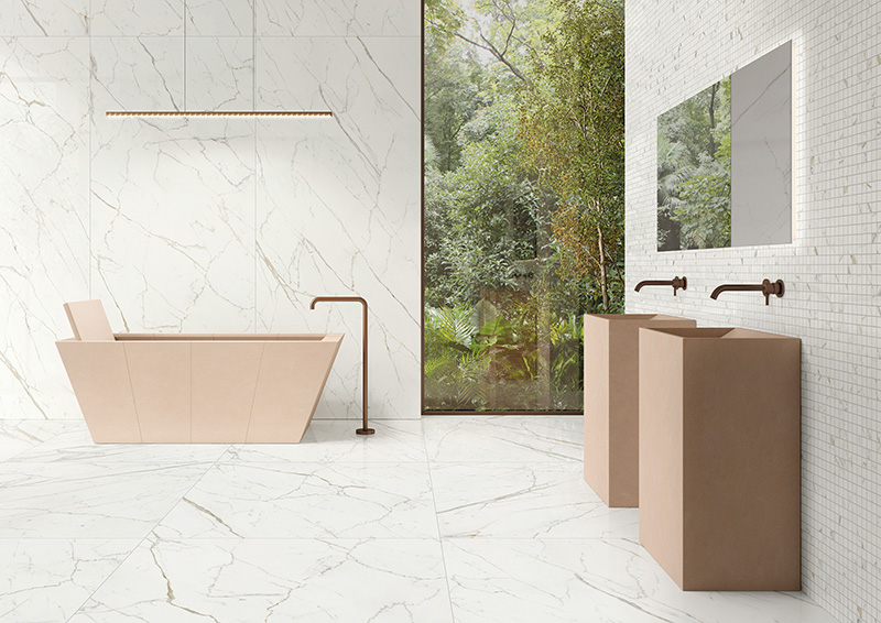 salle de bain en marbre