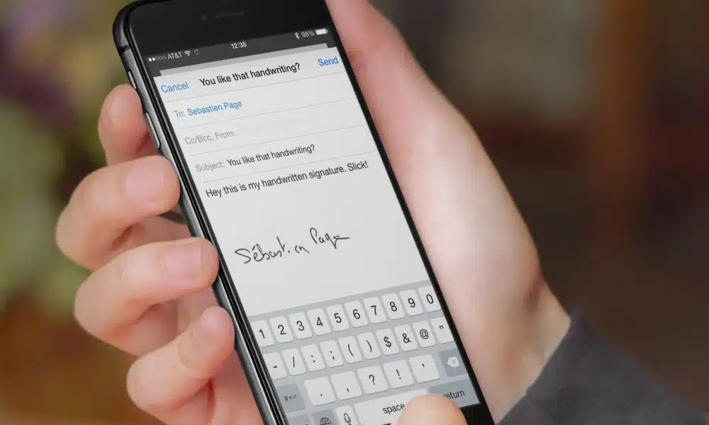 signature de courriel sur iPhone ou iPad